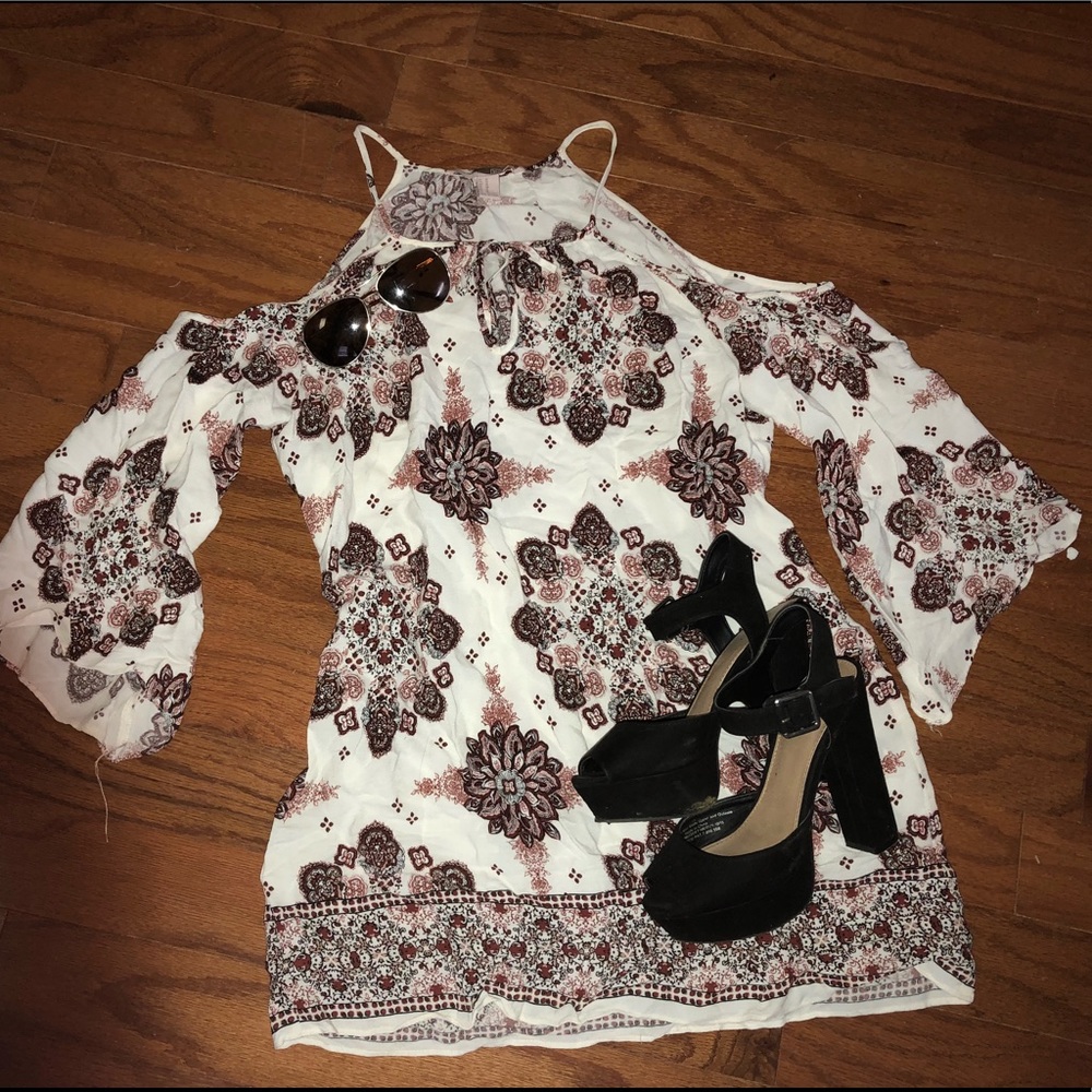 NWOT red boho dress! Off-the-shoulder!